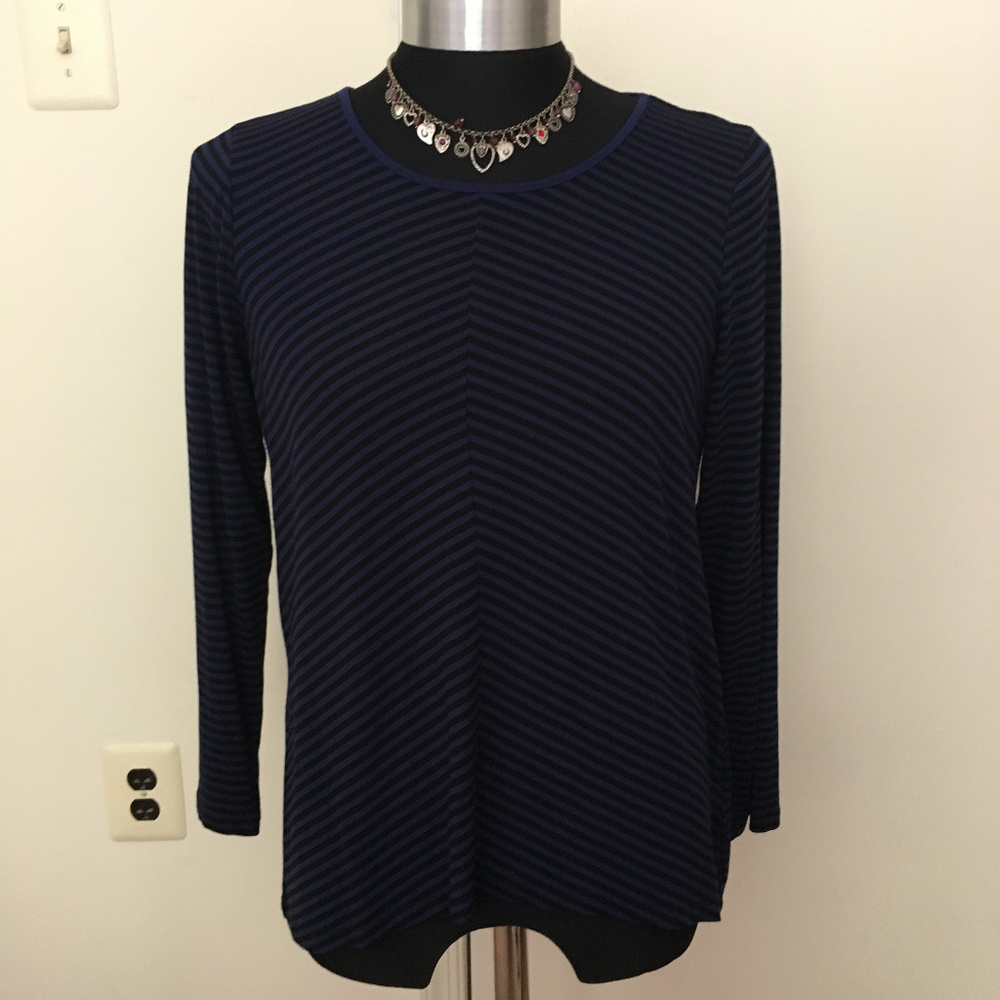 Jones blue striped top